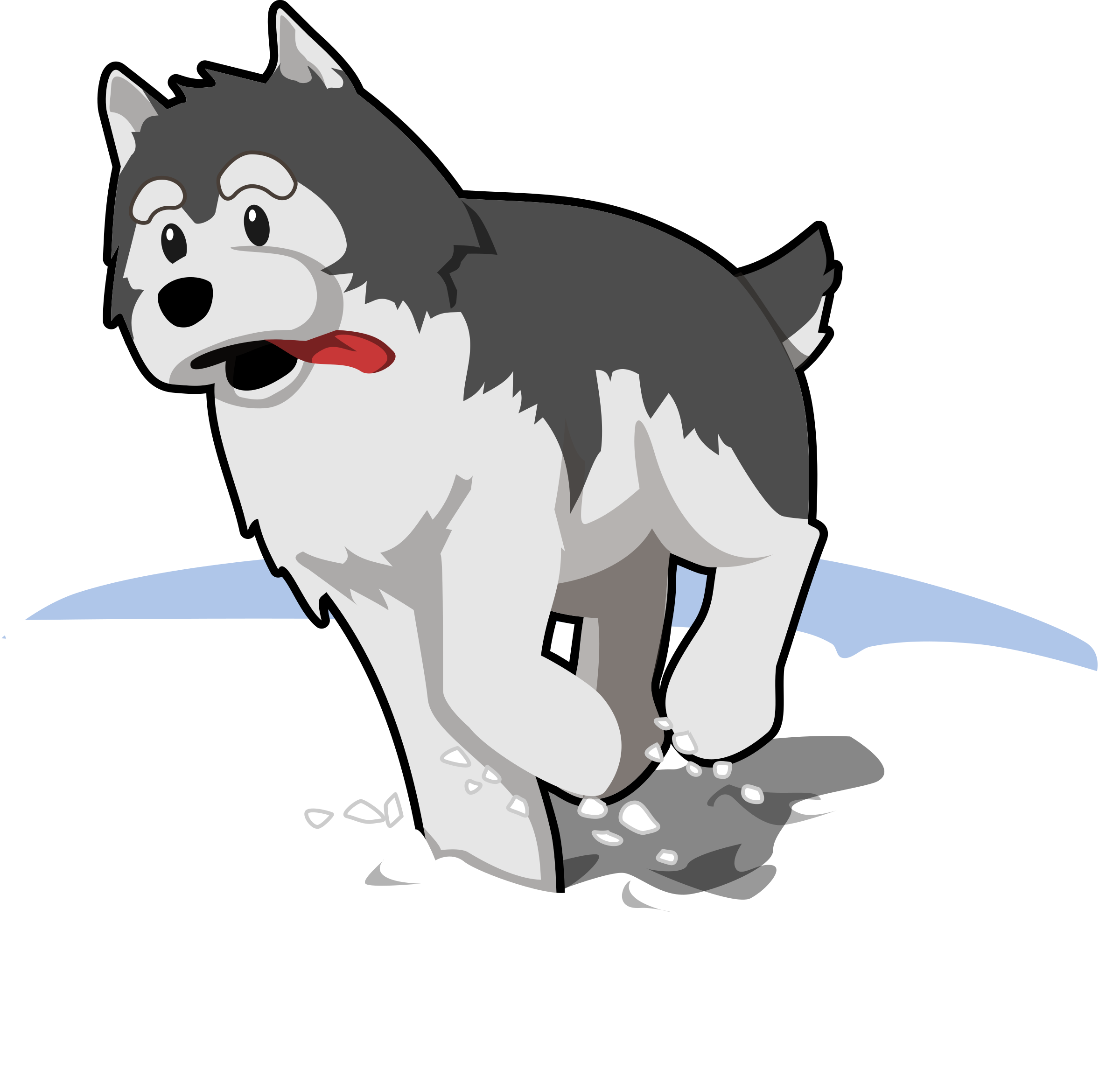 Big Image - Snow Dog Clipart (2400x2321), Png Download