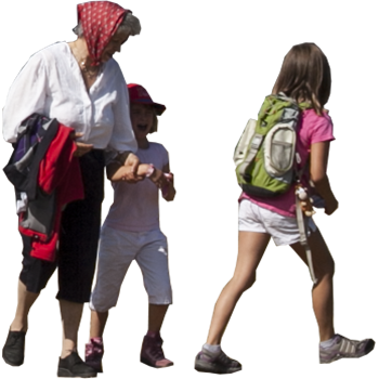 Imagenatives 0005 Group Hiking Cutout - Hiking Cutout (350x350), Png Download