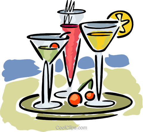 Tray Of Mixed Drinks Royalty Free Vector Clip Art Illustration - Mixed Drinks (480x443), Png Download