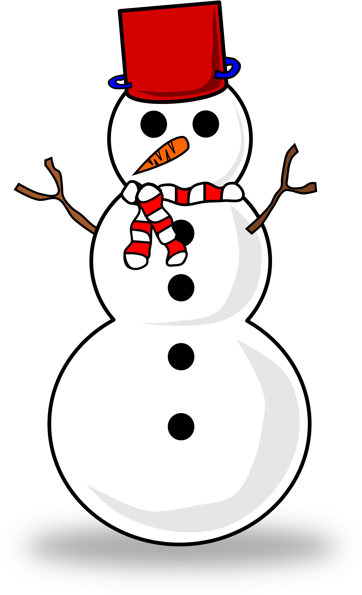 Snow Play Cliparts Cliparts Zone - Snowman With No Background (1969x2785), Png Download