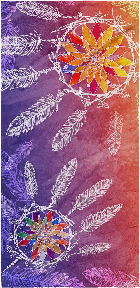 Dream Catcher Beach Towel - Boho Hochzeits-menü-roter Stammes- Traumfänger 25 Flyer. (1024x1024), Png Download