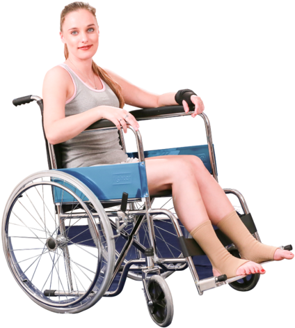 Wheel Chair - Girl In Wheelchair Transparent (456x500), Png Download