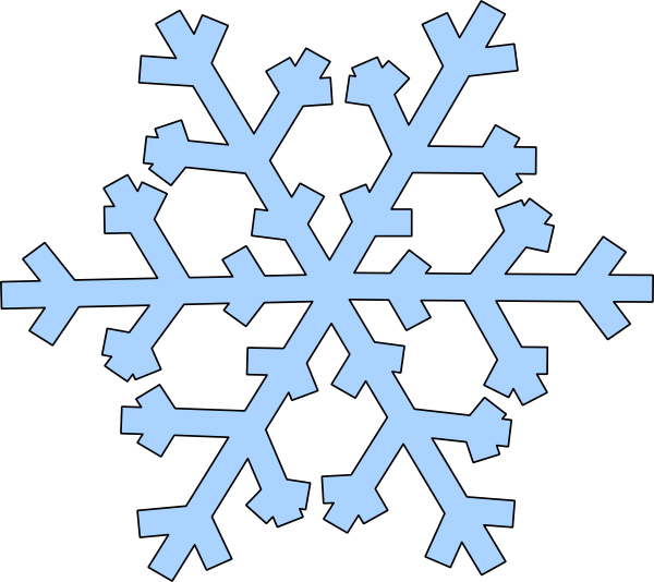 Simple Snowflake - Snowflake Clip Art Vector (600x534), Png Download