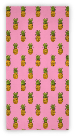 Pink Pineapple Pattern Beach Towel - Carpet (484x484), Png Download