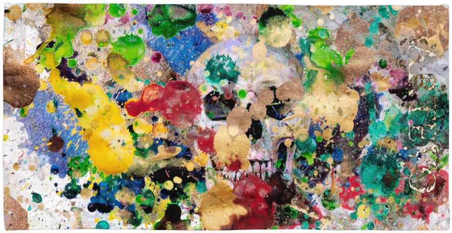 Tunnel Vision Death Skull Beach Art Towel Artevo - Skull (1000x1000), Png Download