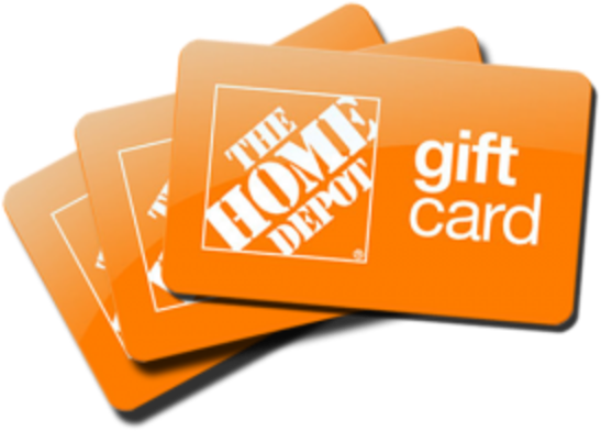 $25 Home Depot Gift Card - Home Depot Gift Card, (600x600), Png Download