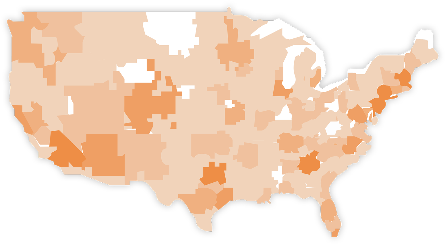 Spring Hiring Heat Map - Atl Airport Domestic Terminal North (2000x1000), Png Download