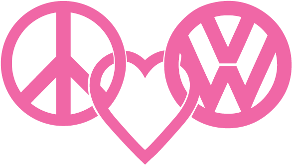 Volkswagen Logo Volkswagen Logo, Volkswagen Beetles, - Peace Love And Vw (600x800), Png Download