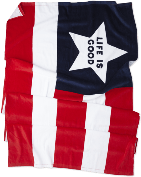 Flag Beach Towel - Life Is Good Beach Towel (570x570), Png Download