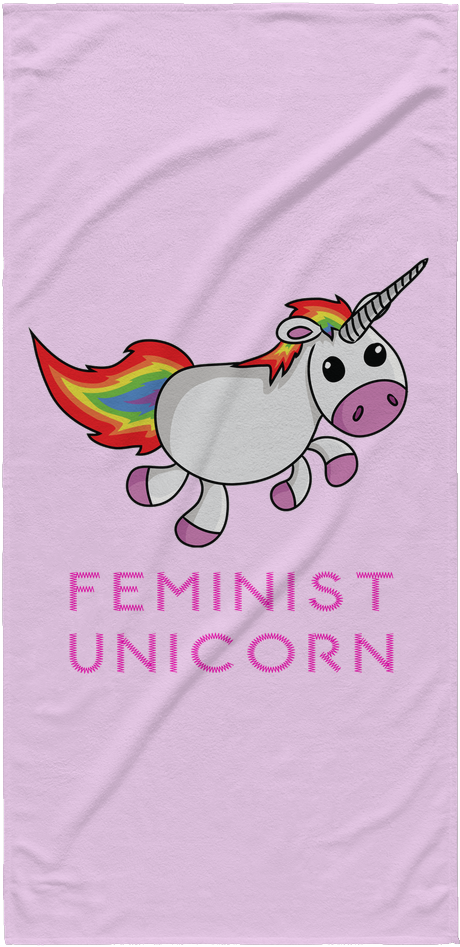 Feminist Unicorn Beach Towel - Unicorn Poop Gift Label (1024x1024), Png Download