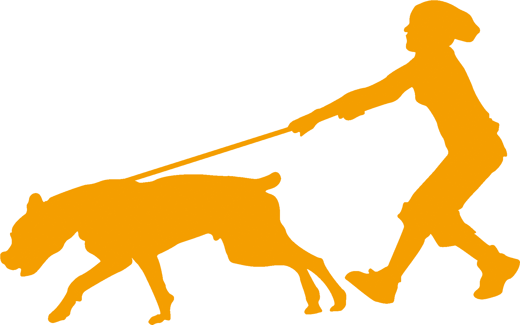 Silhouette Dog Walking At Getdrawings - Dog Walking (1904x1310), Png Download