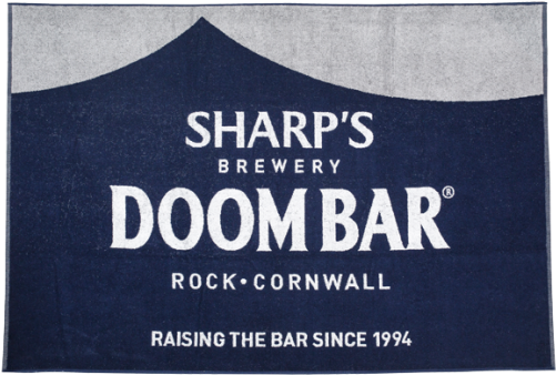 Doom Bar Beach Towel - Sharp's Brewery (650x347), Png Download