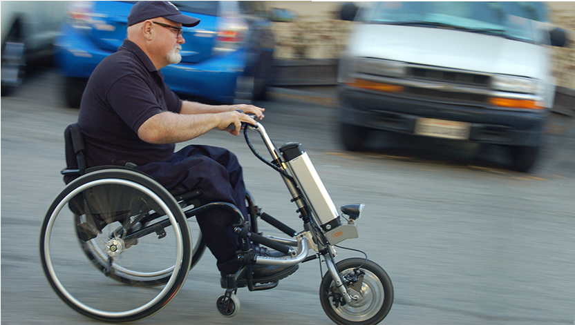 Dragonfly Detachable Fast Power Unit For Wheelchair - Firefly Wheelchair Bike (968x514), Png Download