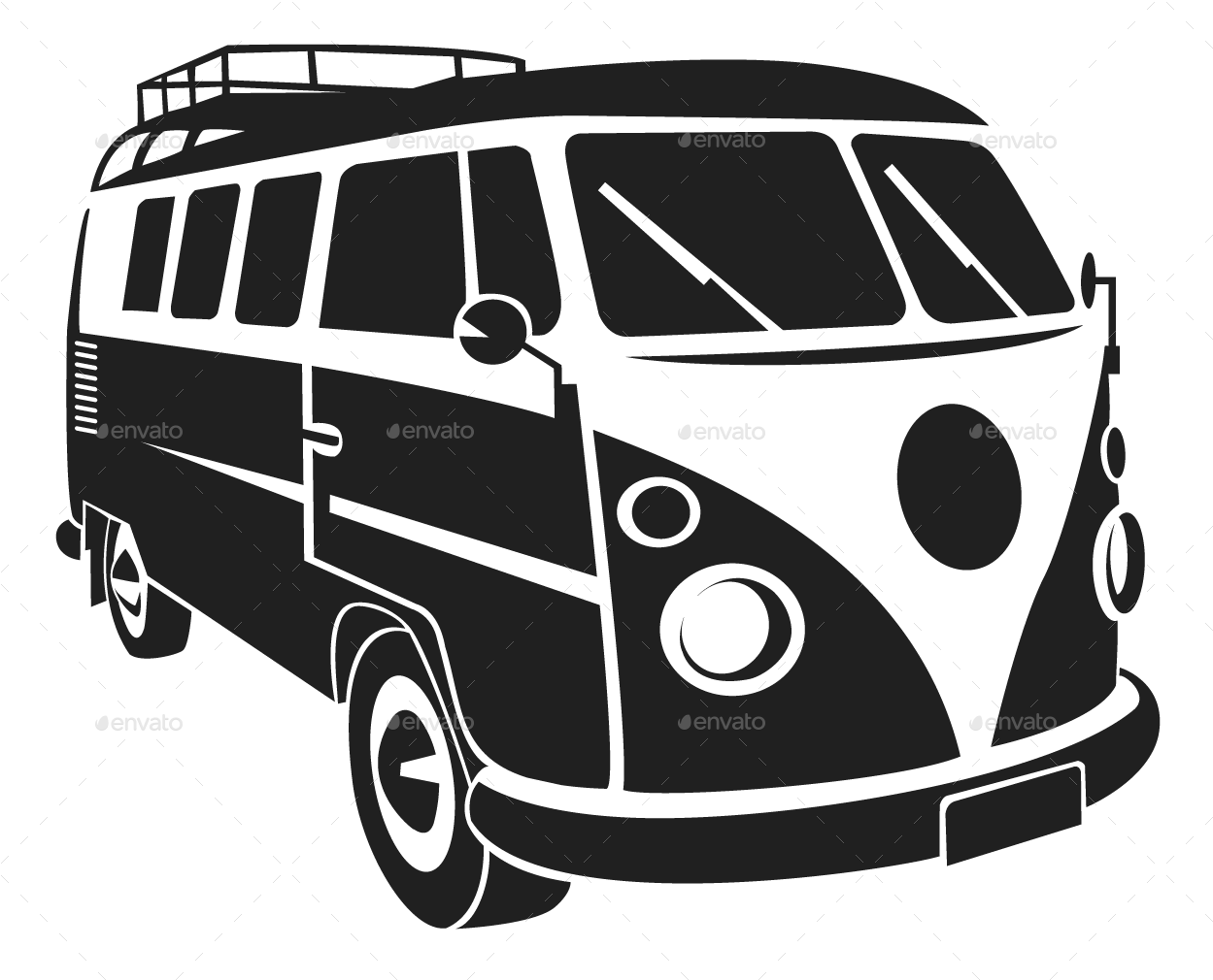 Clip Art Library Top Kombi Main Files Bi Cdr Art - Vw Camper Graphic (1258x1020), Png Download