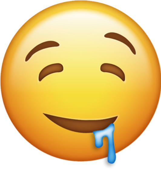 Drooling Emoji Png (456x480), Png Download