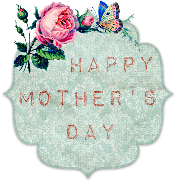Antique Happy Mothers Day (650x650), Png Download
