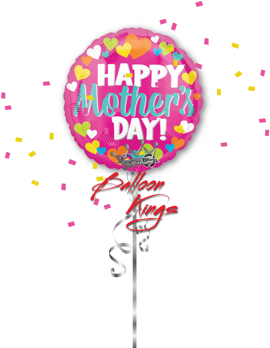 Mothers Day Hearts - Mothers Day Balloon Png Png (1068x1280), Png Download