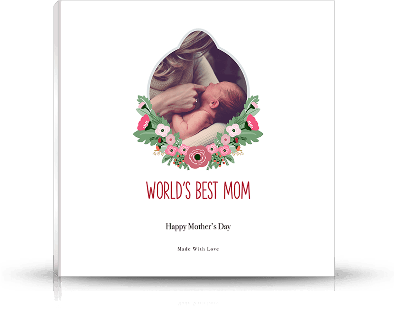 Front Photo Book Cover Designed For Mom And Mother's - International Kissing Day (950x891), Png Download