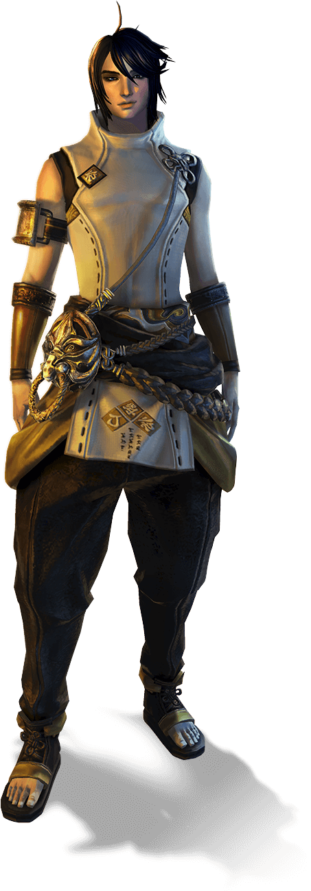 Race Expanded C Jin M - Blade N Soul Jin (453x1299), Png Download