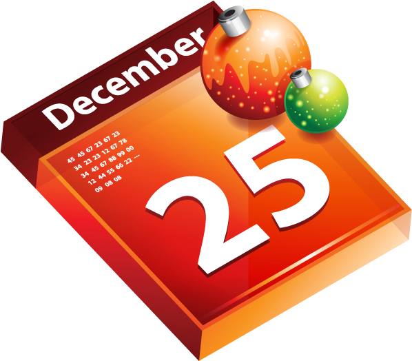 File - 25 December Calendar Png (600x600), Png Download