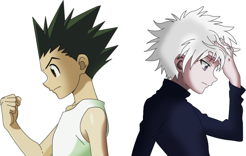 Killua Transparent Gon Clip Art Download - Hunter X Hunter Gon Et Kirua (890x500), Png Download