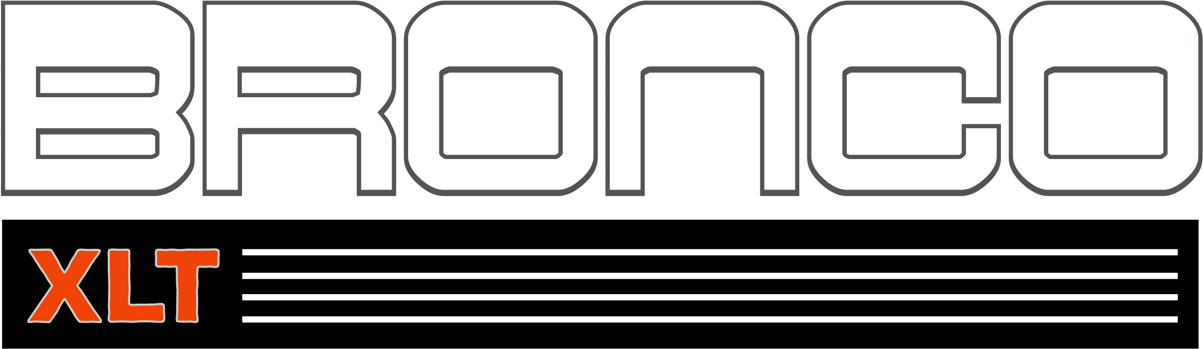 Xlt Bronco Logo (2500x834), Png Download