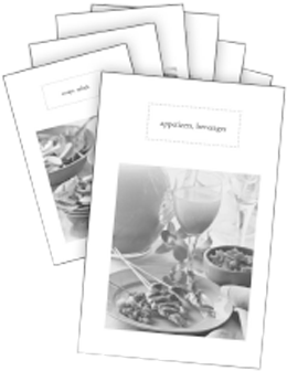 Black & White Cookbook Dividers - Cookbook (458x347), Png Download