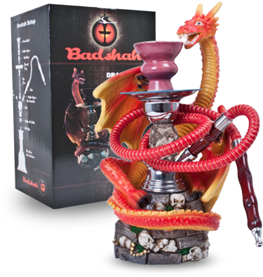 Badshah Dragon Hookah - Hookah Dragon (390x410), Png Download