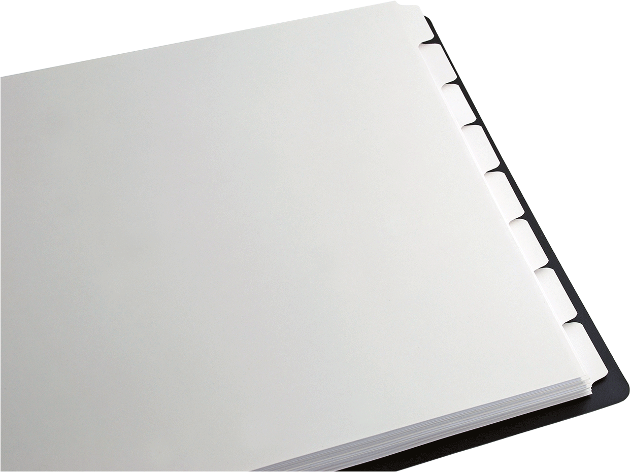 White 8-tab Dividers Blank - Index Divider (1280x1280), Png Download