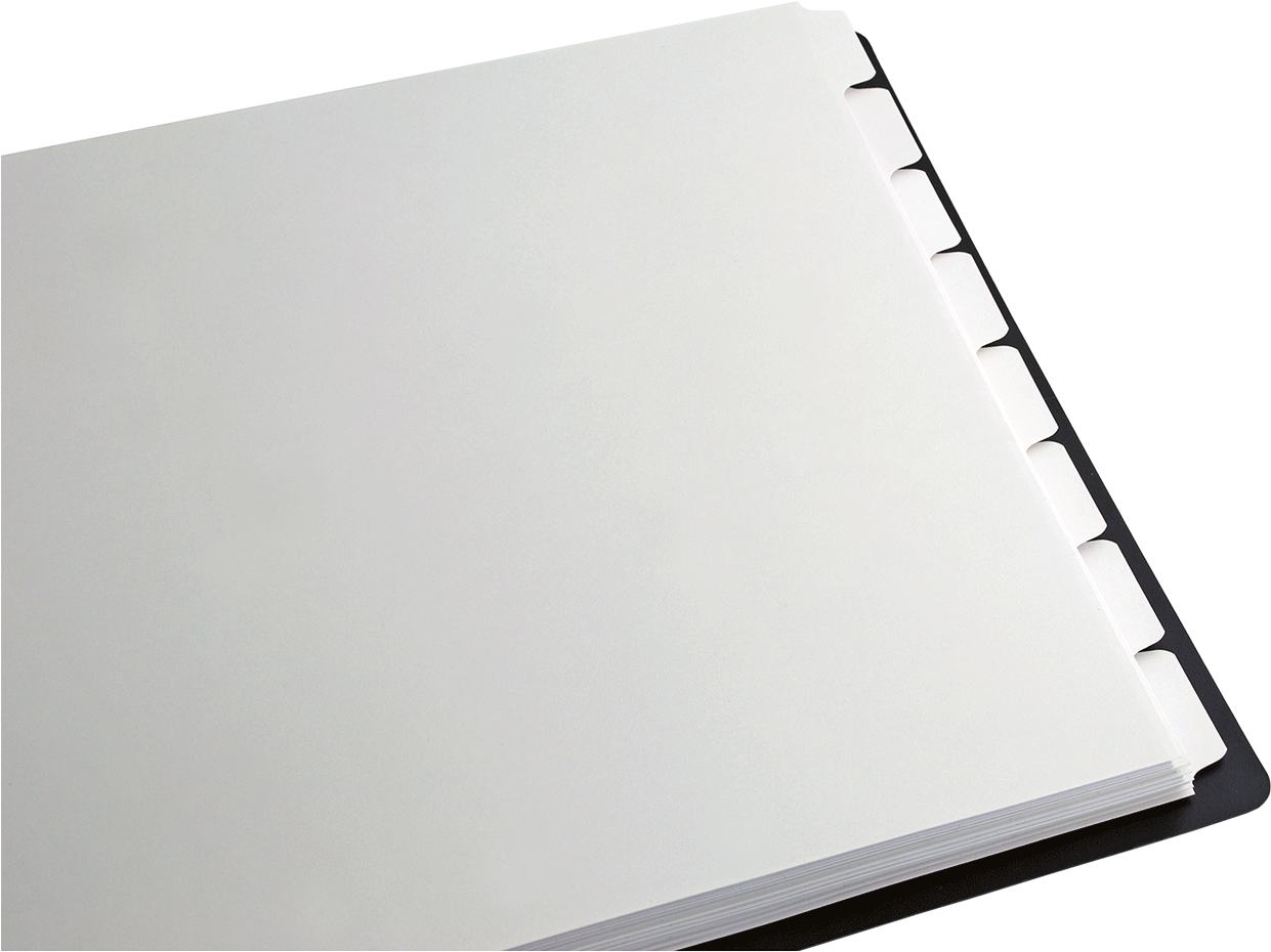 White 8tab Dividers Blank Index Divider Free Transparent PNG