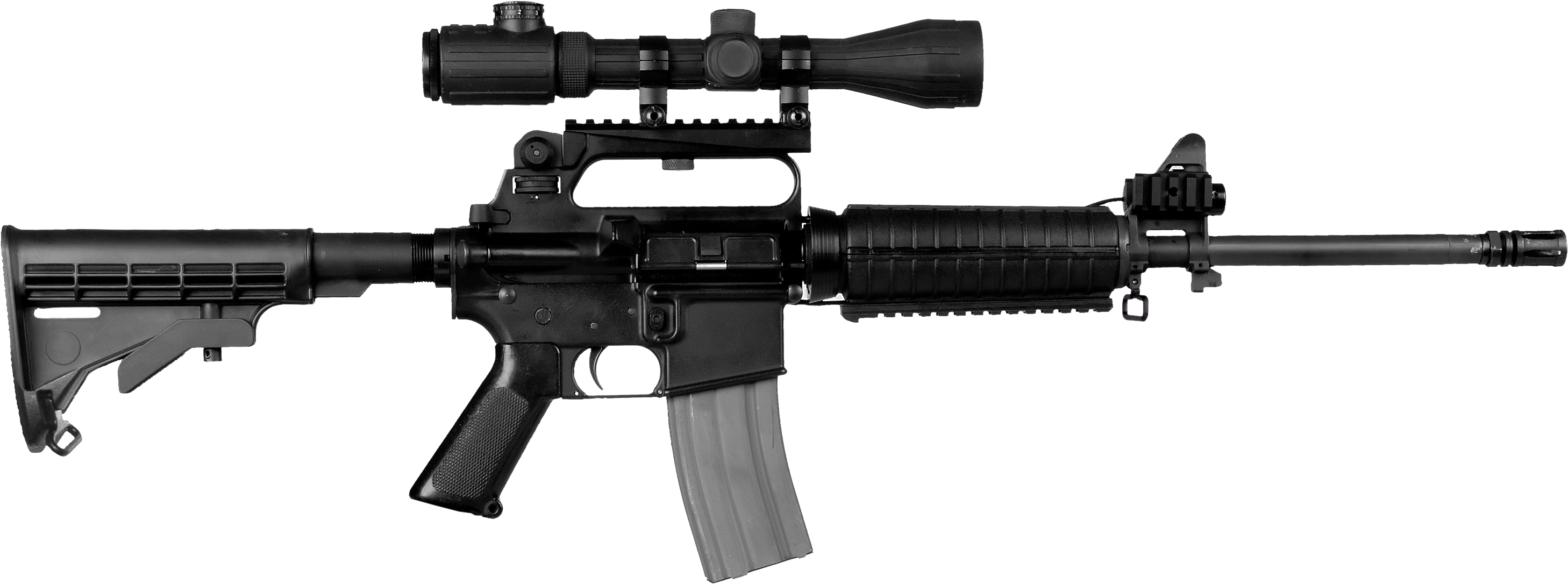 Rifle Images Free Download - 308 Semi Auto Ar (3000x2008), Png Download