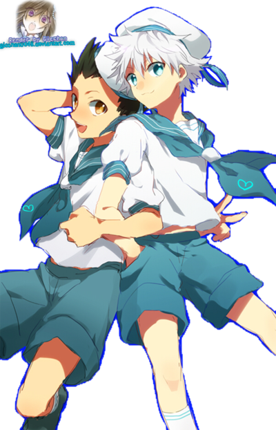 Clip Freeuse Download Gon Freccss Zoldyck Hunter X - Killua And Gon Render (400x622), Png Download