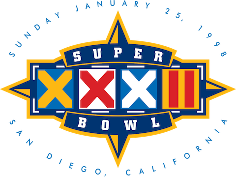 Super Bowl Xxxii - Super Bowl Xxxii Logo (480x360), Png Download