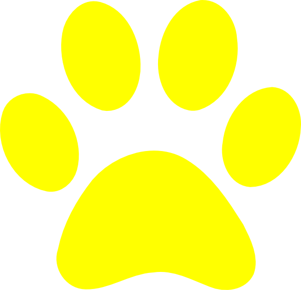 Yellow Paw Print Clip Art At Clker Vector Clip Art - Paw Patrol Paw Print Yellow (600x578), Png Download