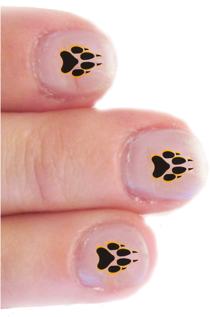 Bink'd® Wolf Butterfly Paw Print Jar - Wolf Paw Print Nail Art (432x689), Png Download