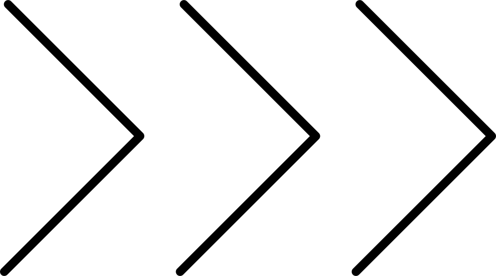 Three Chevron Arrows Pointing Right - Chevron Arrow Png (980x546), Png Download