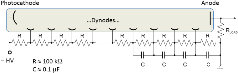 Pmt Voltage Divider - Voltage Divider Pmt (800x266), Png Download