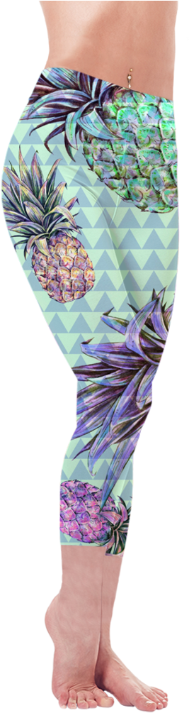Pina Colada Cropped Leggings - Leggings (1024x1024), Png Download