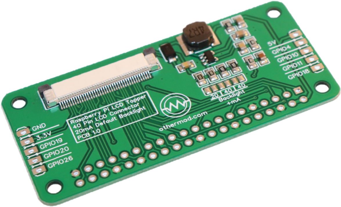 40-pin Raspberry Pi Dpi Lcd Topper - Hinge (1200x800), Png Download