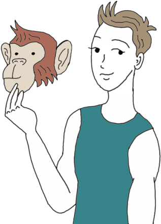 Monkey - Cartoon (450x450), Png Download