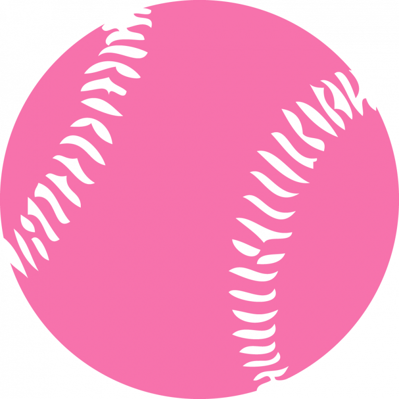 Custom Baseball Softball Car Shaped Magnets - Pink Softball (800x800), Png Download