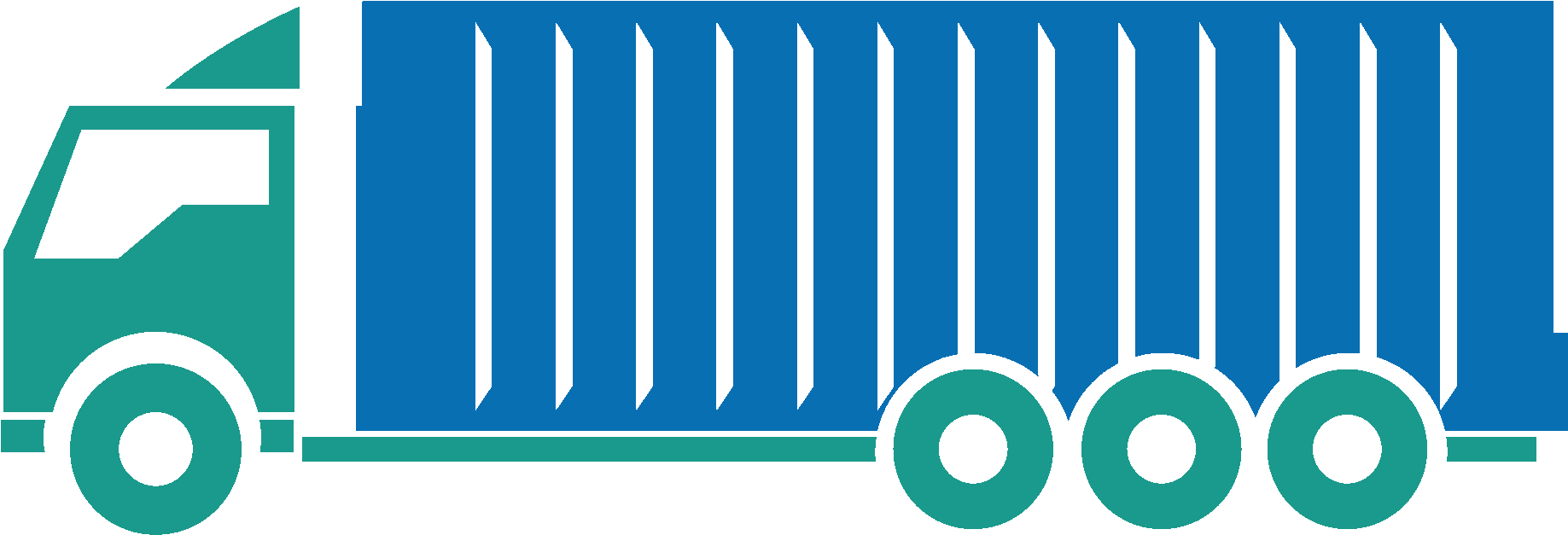 Truck Clipart Truck Container - Container Truck Icon (2105x1488), Png Download