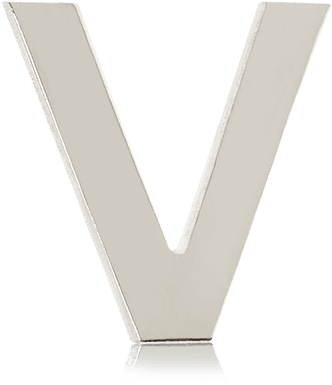 Tinkalink Moonlight Steel Letter V Charm - Emblem (600x600), Png Download