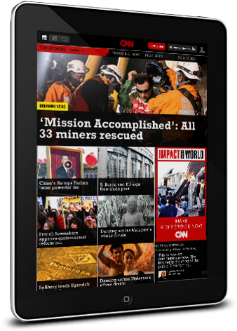 Cnn Ipad App (344x478), Png Download