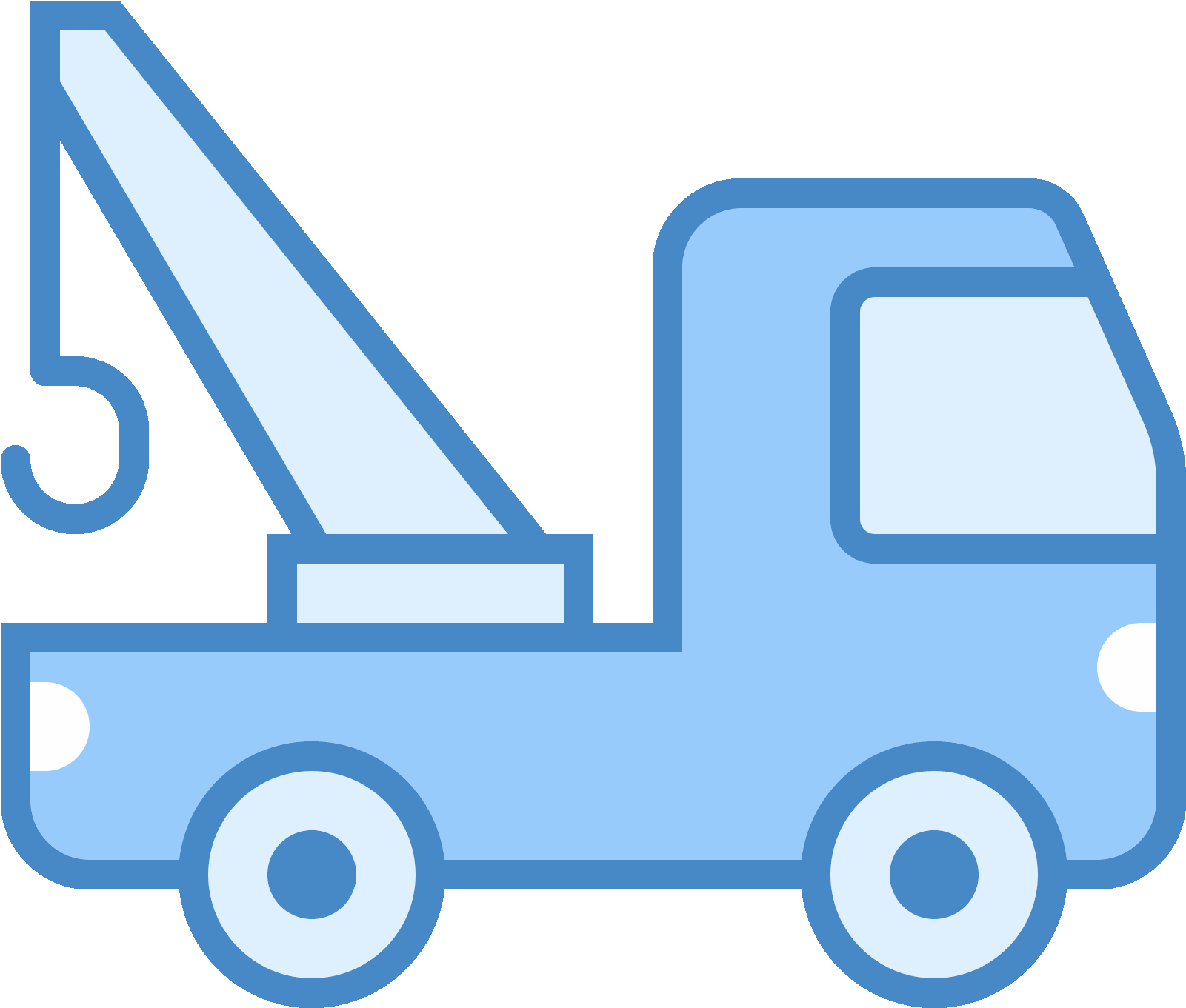 Tow Truck Icon Png Clip Art Royalty Free Library - Tow Truck Flat Png (1600x1600), Png Download