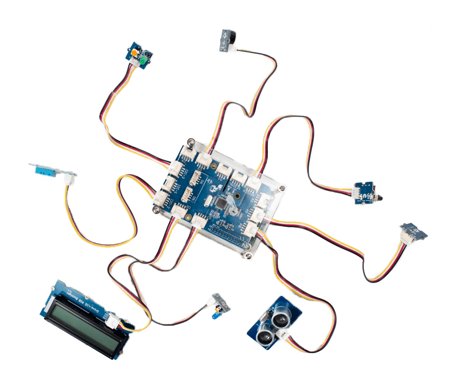 Grovepi With Sensors - Grovepi +, Iot Sensor Starter Kit For Raspberry Pi (922x923), Png Download