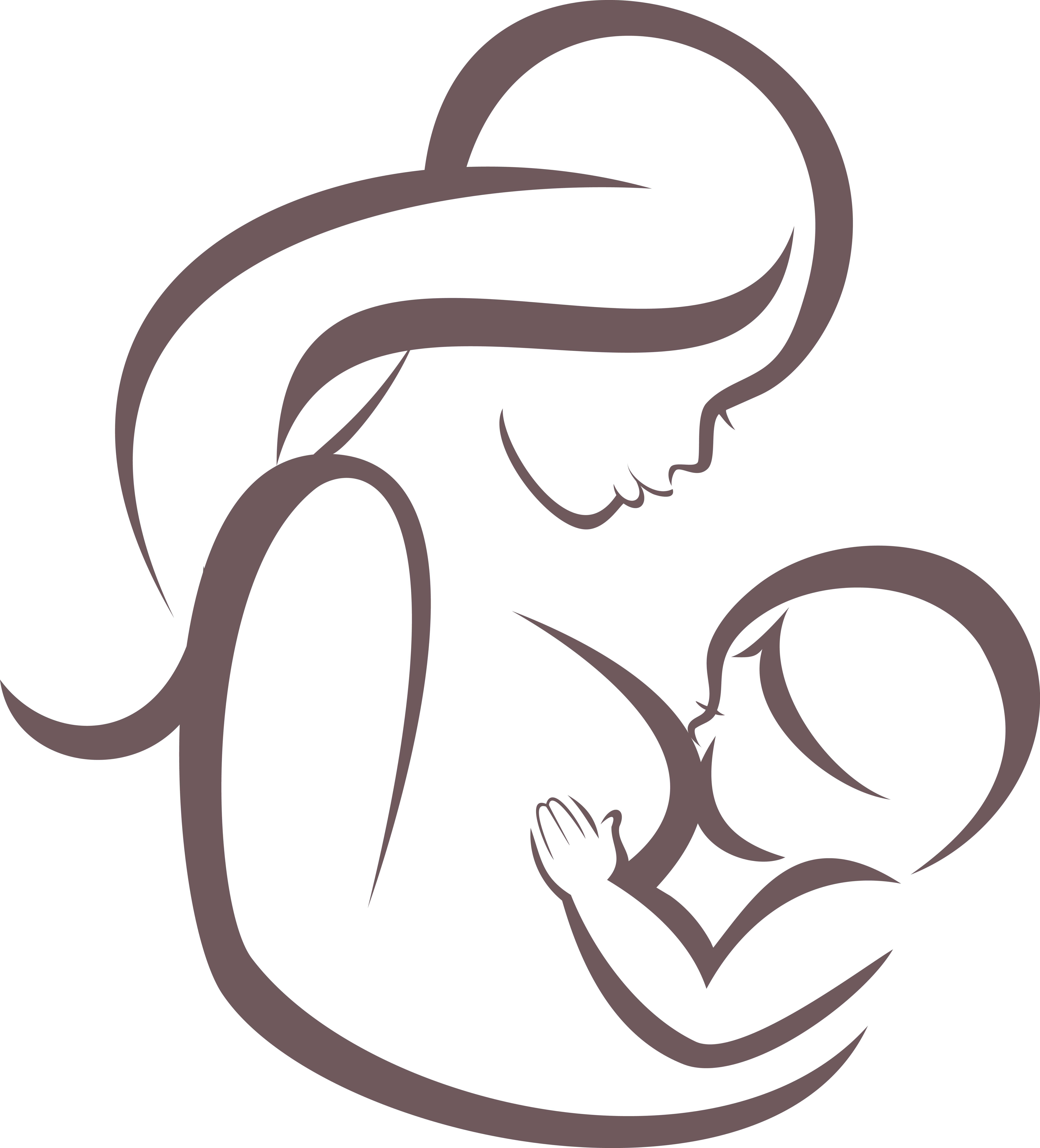Visit - Mother Breastfeeding Png (6398x7061), Png Download