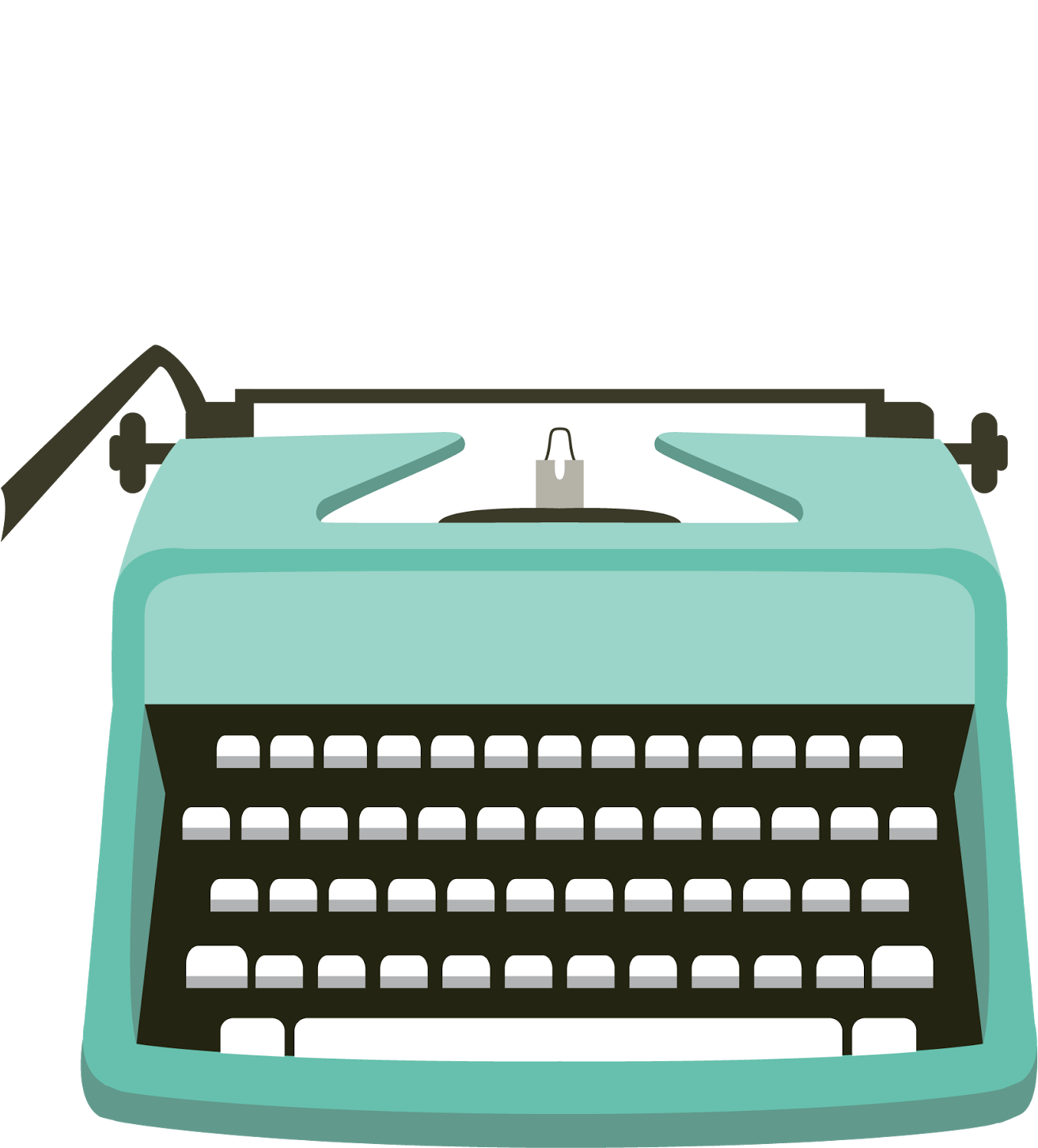 Valentine Typewriter Png - Typewriter Clipart Png (1503x1600), Png Download