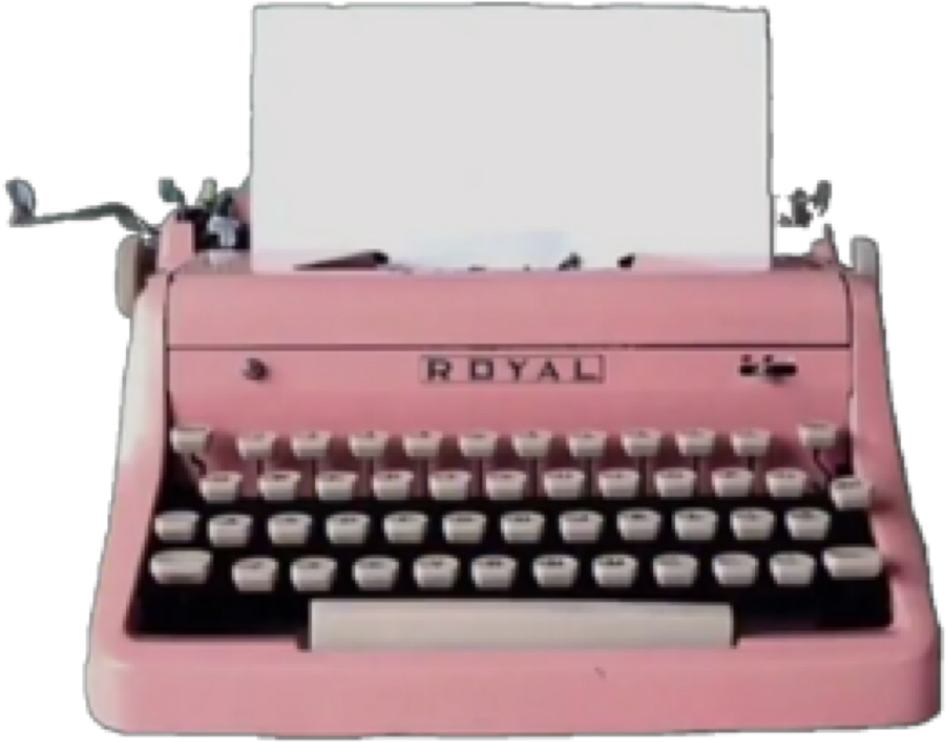 Vintage Typewriter Pink Aesthetic Tumblr Remix Remixit Free Transparent PNG Download PNGkey