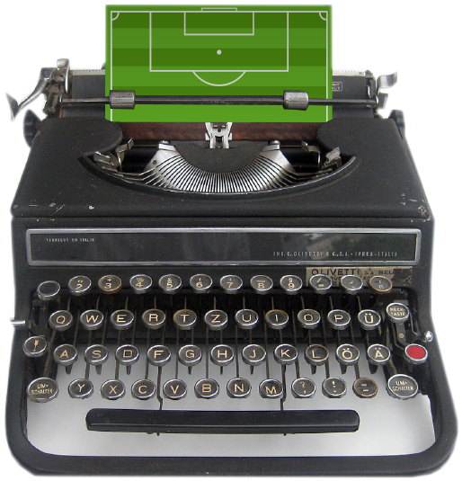 1 Writing Football Typewriter - Olivetti Maszyna Do Pisania (541x542), Png Download